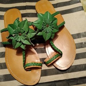 Summer green sandals